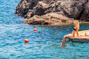 Il Beach club del Giardino Eden Resort di Ischia